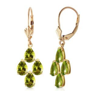 4.5 Carat 14K Gold Parisienne Peridot Earrings